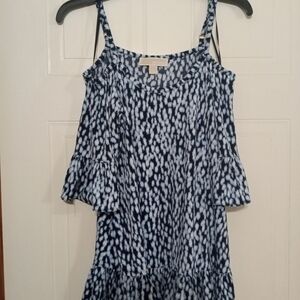 Michael Kors Blue and White Blouse